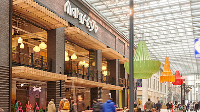 View of the interior of The Playce mall.