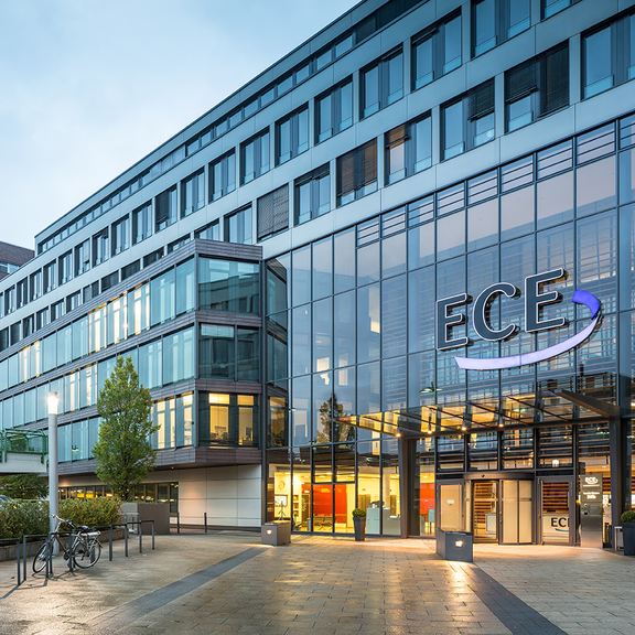 ECE office building with large glass façade.
